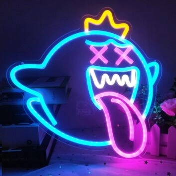 Ice Blue Anime Characters Neon Sign Teen Dorm Room Cool