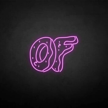 &#39;OF&#39; neon sign