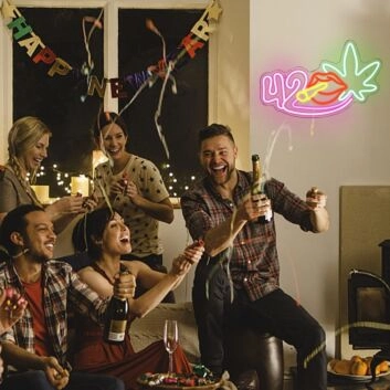 Leaf Neon Signs Wall Decor Natural Style