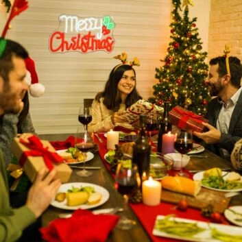 Merry Christmas Neon Sign Festive Decor