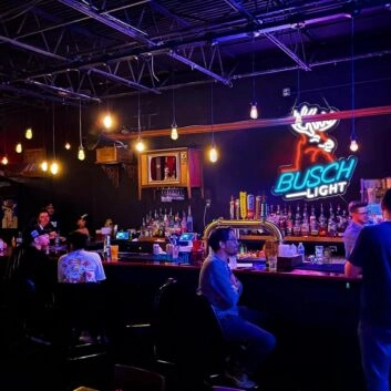 Orange Moose Busch Light Bar Neon Sign Rustic Bar