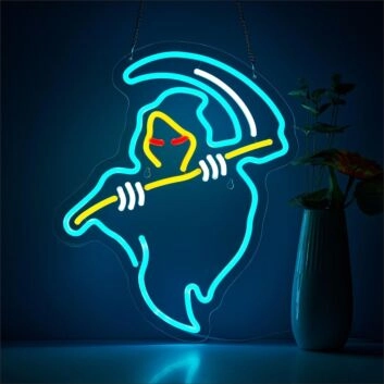 The Red-Eyed Wizard Neon Sign Fantasy Kids Room