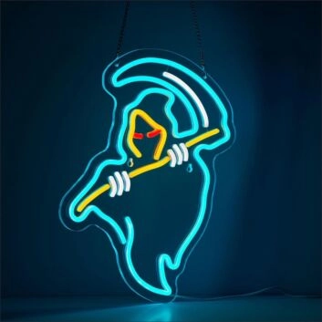 The Red-Eyed Wizard Neon Sign Fantasy Kids Room