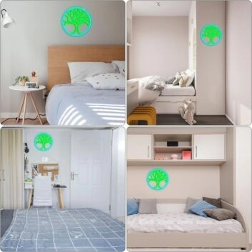 Towering Trees Neon Sign Nature Inspired