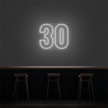 Brighten Up Your Celebration and Office Space with the Versatile 30 LED Neon Number LED Neon Sign