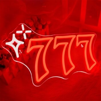 Brighten Up Your Space: 777 LED Neon Sign for Bars, Weddings, and Home Ambiance