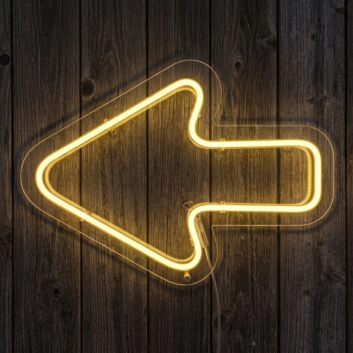 Brighten Your Space: Arrow LED Neon Light for Home Decor, Office, Store, Bar, and Weddings.