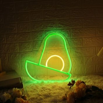 Brighten Your Space: Avocado LED Neon Sign for Home Decor, Trendy Bars, and Festive Celebrations.