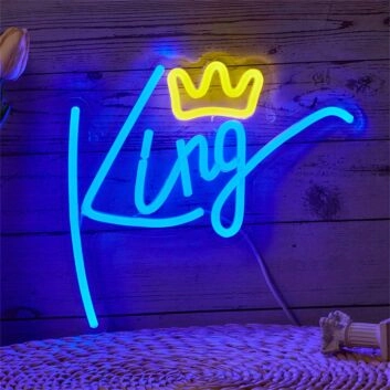 Enhance Your Bedroom, Bar, or Wedding Ambiance with the Backboard LED Neon Light King Bedroom