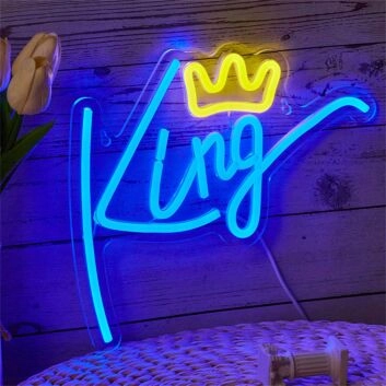Enhance Your Bedroom, Bar, or Wedding Ambiance with the Backboard LED Neon Light King Bedroom