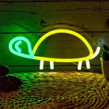 Brighten Your Space with Backboard Turtle LED Neon Light: Perfect for Home Decor, Office Ambiance, and Bar Settings