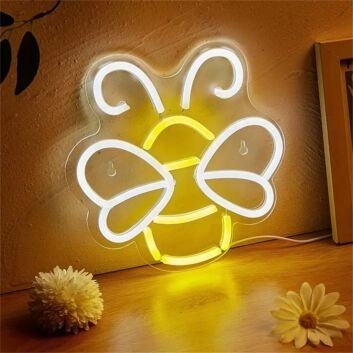 Brighten up your bar, bedroom, or wedding ambiance with the Bee LED Neon Light Decorative Sign.