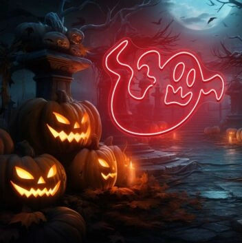 Halloween Ghost Neon Sign, Home Room Wall Decoration