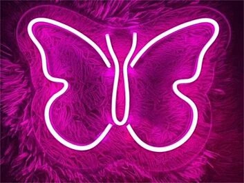 Transform Any Space into a Magical Retreat - Butterfly Custom LED Neon for Home Decor, Weddings, and Bars.