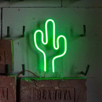 Brighten Up Your Space: Perfect for Home Decor, Office Ambiance, and Trendy Bar Settings with the Cactus Mini LED Neon Sign.