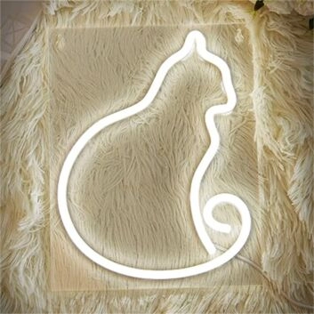 Brighten up your living space, office, or storefront with the whimsical charm of the Cat LED Neon Sign.