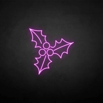 marry christmas mistletoe neon sign