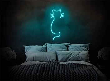 Brighten Your Space with Whimsy: Cat LED Sign for Bedroom, Perfect for Home Decor, Office Amusement, or Playful Bar Ambiance.
