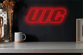 Brighten Your Space: Chicago Uic LED Neon Sign for Home Decor, Bars, and Celebratory Events