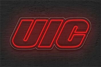 Brighten Your Space: Chicago Uic LED Neon Sign for Home Decor, Bars, and Celebratory Events