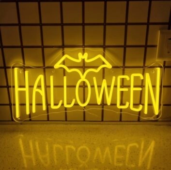Happy Halloween neon sign
