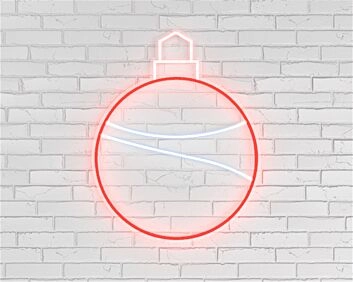 Bring festive cheer to your home, office, or holiday party with the Christmas Bauble LED Neon Sign.