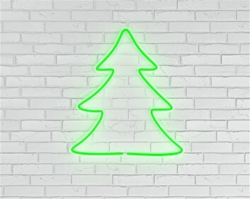 Brighten Up Your Festive Decor: Mini Christmas Tree LED Neon Sign for Home, Office, and Holiday Celebrations
