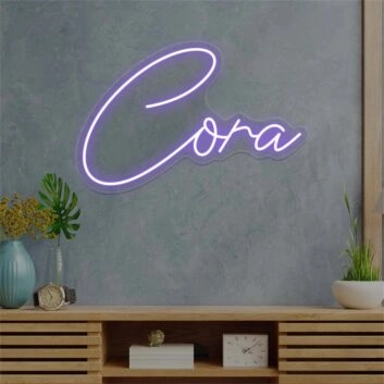 Brighten Up Your Space: Cora Name LED Neon Sign for Office, Store, and Special Occasions Decor.