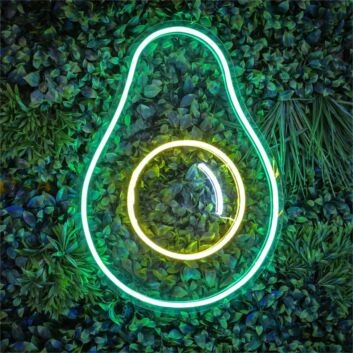 Brighten Up Your Space: Crazy Avocado LED Neon Sign for Home, Bars, and Party Ambiance