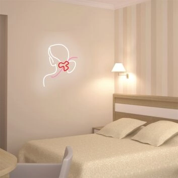 Bring Art to Life in Your Home, Office, or Party with the Creative Girls Drawing LED Wall Neon Sign