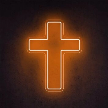 Brighten Up Your Space: Cross LED Neon Sign, Perfect for Weddings, Bars, and Home Decor.