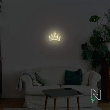 Brighten Up Your Space: Crown LED Sign Neon Sign for Bars, Events, and Chic Home Decor