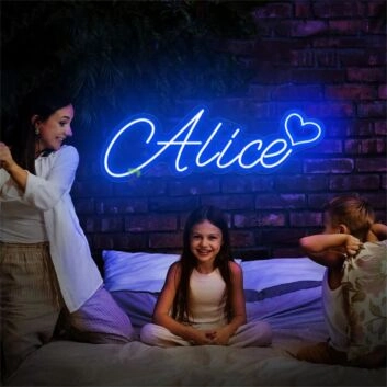Brighten Your Space: Custom Alice LED Night Light Name LED Neon Sign for Bar, Wedding, and Home Ambiance Enhancement
