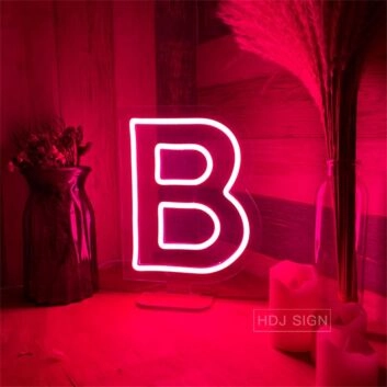 Brighten Up Your Birthday Bash, Bar, or Bedroom with the Versatile Customized LED Neon Light Letter B Neon Sign.
