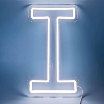 Brighten Up Your Space: Versatile Customized LED Neon Light Letter I for Office Decor, Trendy Bars, and Memorable Weddings.