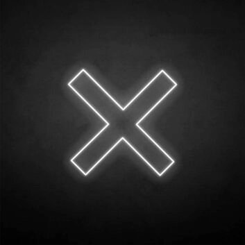 X-mark&#39; neon sign