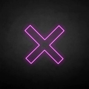 X-mark&#39; neon sign