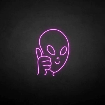 Saucer man&#39; neon sign