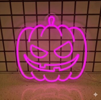 Pumpkin Head&#39; neon sign