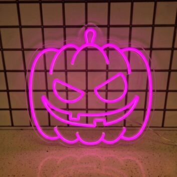 Pumpkin Head&#39; neon sign