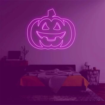 Pumpkin head2&#39; neon sign