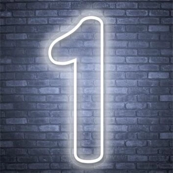 Brighten Up Celebrations and Spaces: Customized Number 1 LED Neon Sign for Weddings, Birthdays, and Home Decor.