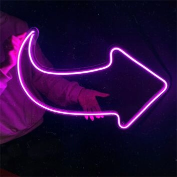 Brighten Up Your Space: Direction Arrow LED Neon Sign for Home Decor, Office, Bars, and Events
