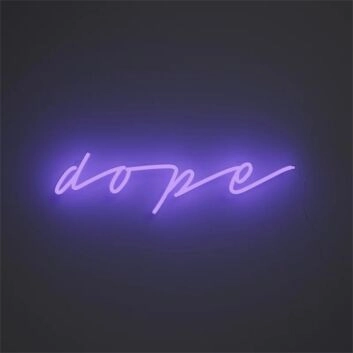 Brighten up Your Bar, Office, or Gaming Room with the Mini Dope LED Neon Sign.