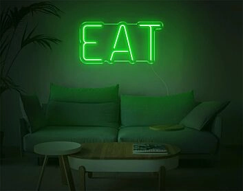 Brighten Your Dining Area, Bar, or Food Event with the Eat Custom LED Light LED Neon Sign.