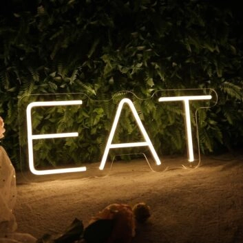 Brighten Your Dining Area, Bar, or Food Event with the Eat Custom LED Light LED Neon Sign.