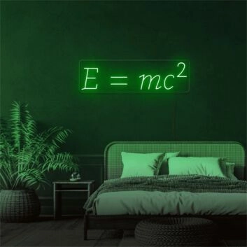 Brighten Up Your Study, Office, or Classroom with the Inspiring Einstein Equation LED Neon Sign.