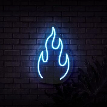 Brighten Up Your Space: Fire LED Neon Sign Sketch and Etch Us Perfect for Bars, Offices, and Home Decor.