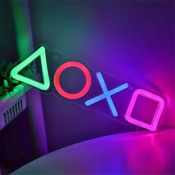 Elevate Your Gaming Room, Bar, or Man Cave Ambiance with the Game Icon Wall LED Neon Sign.