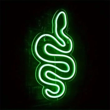 Add a Sizzling Touch to Your Bar, Office, or Gaming Setup with the Green Snake LED Neon Sign!